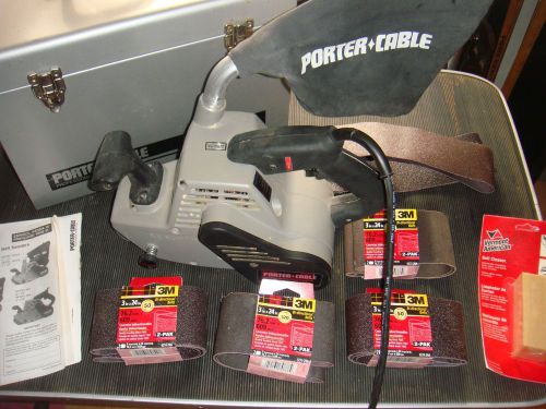 USED Porter Cable 360VS lot metal case belt sander 50 120 cleaner variable NR
