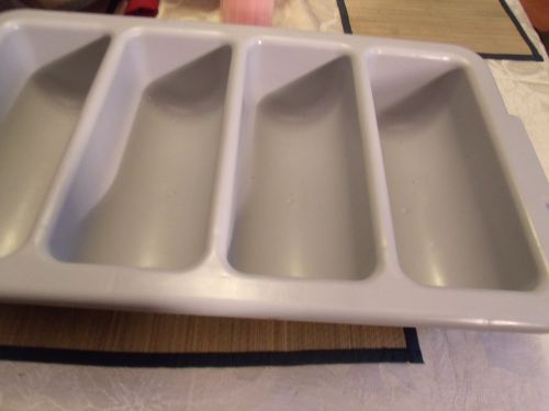Grey 4-Compartment Cutlery Box