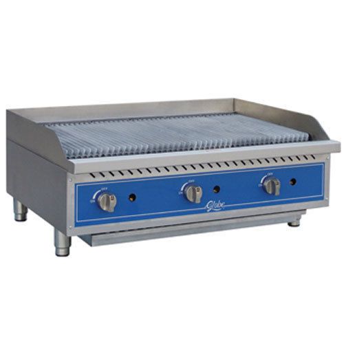Globe gcb36g-cr char-broiler, 36&#034; wide x 20&#034; front to back, countertop, radiant, for sale