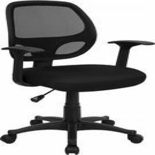 Flash Furniture LF-W-118A-BK-GG Mid-Back Black Mesh Computer Chair