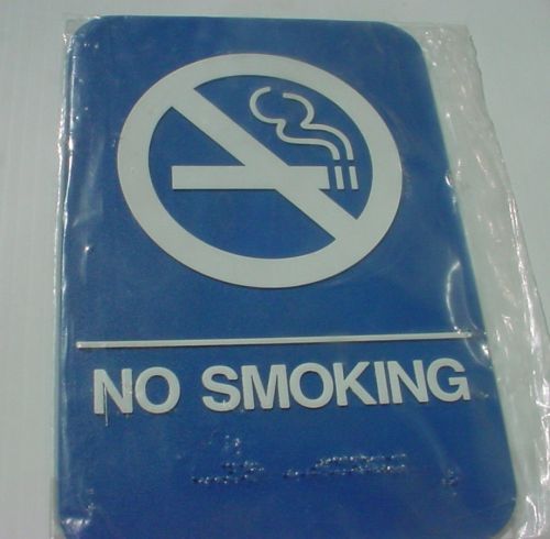 ADA &#034;No Smoking&#034; Sign w/ raised pictograms and Grade 2 Braille New 9&#034; x 6&#034; NEW