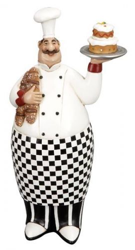 12&#034; French Fat Chef With Serving Tray And Bread