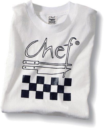 NEW San Jamar TS001 Chef Revival Cotton T-Shirt with Chef Logo  2X-Large  White