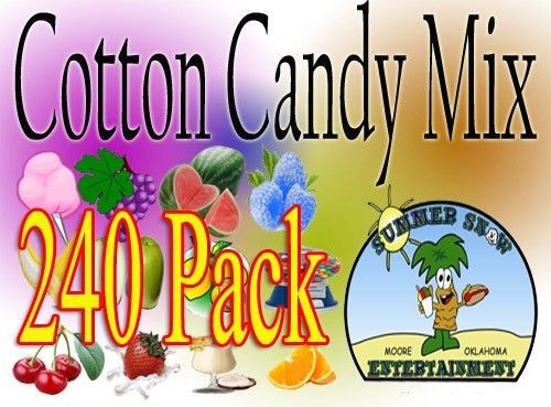 240 pack COTTON CANDY mix w/ SUGAR FLAVORING FLOSSINE FLAVORED FLOSS *Concession
