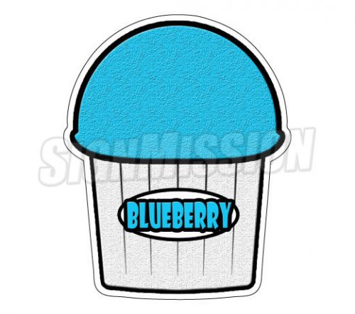 BLUE BERRY FLAVOR Italian Ice Decal shaved cart trailer stand sticker