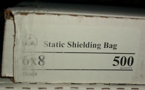 3M 10068 6 X 8 OPEN END STATIC SHIELDING BAGS (500/BOX)