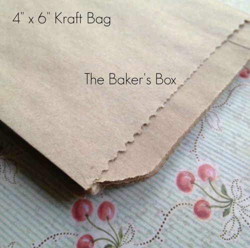 4&#034; x 6&#034; Natural Kraft Brown Paper Merchandise Bag • Notions •  Candy Bag • Loot