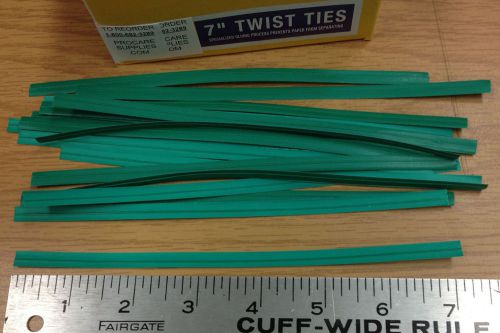 2000 green twist ties 7&#034; inches for closing bags &amp; securing loose items or wires for sale