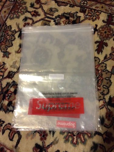 Supreme Box Logo Clear Plastic Zip Bag New