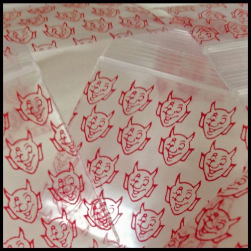 125125 apple mini baggies ziplock 100 red devil top quality bags 1.25&#034; x 1.25&#034; for sale