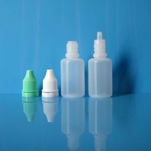 100 p 2/3 oz 20 ml ldpe dropper bottles w tamper proof cap e juicy liquid vapor for sale