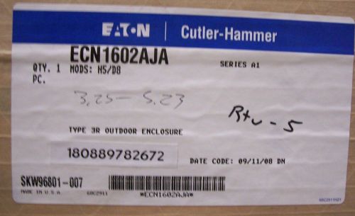 Cutler Hammer Combination Motor Controler ECN1602AJA Type #R Outdoor Enclosure