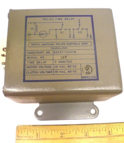 New Hermetically Sealed Military Timer, 3 Minutes,115VAC,60HZ, N.A. Philips, USA