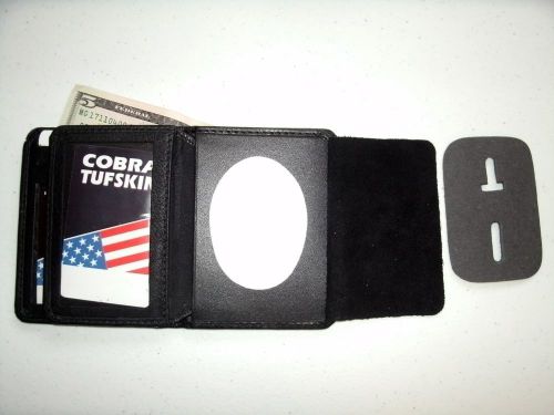 Badge ID Wallet Oval Recessed Badge Cut Out Blackinton B-1674 Bi-Fold CT-10