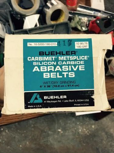 Buehler Carbimet Metsplice Silicon Carbide Abrasive Belts 4&#034; x 36&#034; 180 GRIT