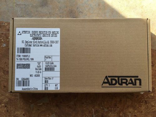 ADTRAN PSU/RGU for Total Access 1500 19-inch/23-inch chassis - 1180007L3 - NEW