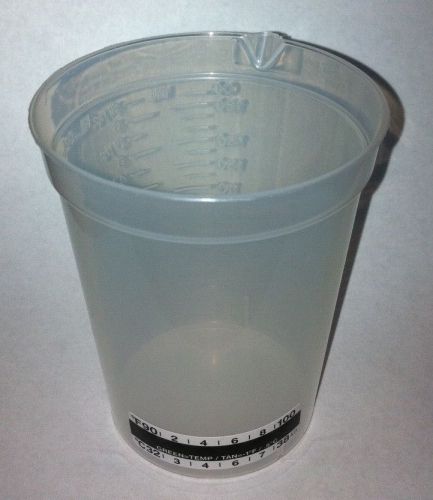 190 ml Beaker Urine Sample Collection Cup w/ Temperature Strip-  25 Cups in Pack