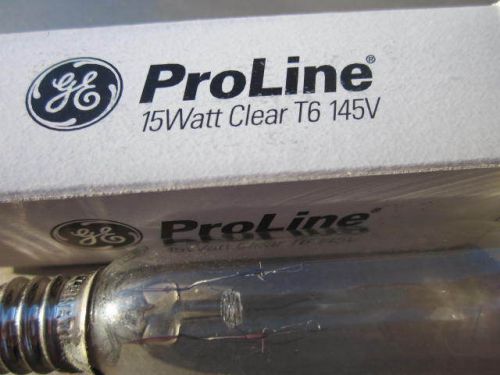 Ge proline 15w clear t6 145v bulbs (22) for sale