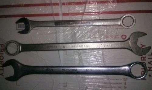 LOT OF 3 LARGE 12 POINT WRENCHES.. CRAFTSMAN 1&#034;, HERBRAND 1-1/4, OLYMPIA 1-1/4