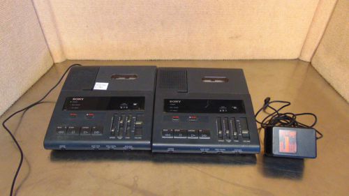 Lot of 2 Sony Dictator/Transcriber B1-85 W/Power Cords-Both Power On! S781