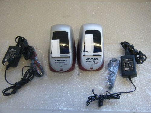 Lot of 2 dymo label writer 330 turbo thermal label printer w/power adapter &amp; usb for sale