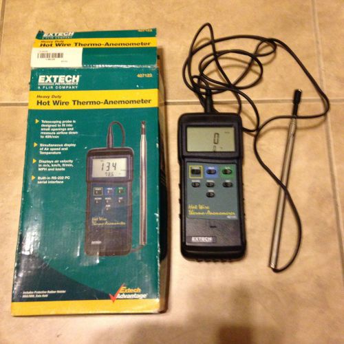 Extech 407123 Heavy Duty Hot Wire Thermo Anemometer in original box great shape