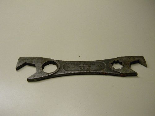 Vintage Bridgeport Electricians Utility Conduit Reamer Wrench Tool 1/2&#034;, 3/4&#034;