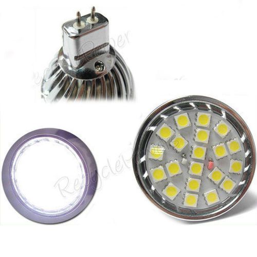 10 Pcs MR16 Bulb 20-SMD5050 LED White 12V SpotLight Lens Glass Lamp