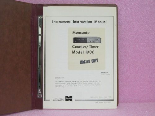 Monsanto Manual 1000 Counter/Timer Instrument Instruction Manual w/Schem. (6/67)