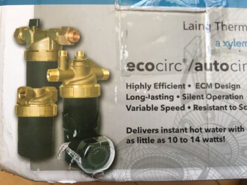 Laing thermotech ecocirc e1-bcanct1w-06 autocirc pump w/ fixed thermostat for sale