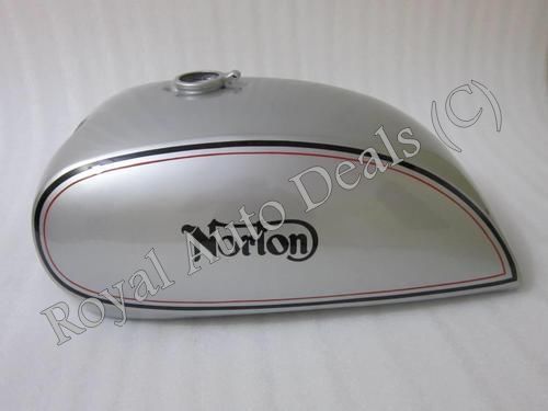 Norton commando interstate silver painted steel gas &amp; fuel petrol tank for sale
