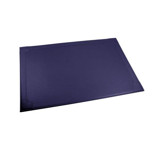 LUCRIN - Desk pad with border 23.8 x 16 inches - Smooth Cow Leather - Purple