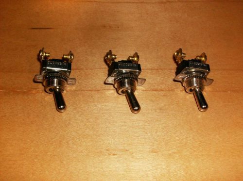 Toggle Switches, 3 Total, On Off Switch, SPST, 6 amp