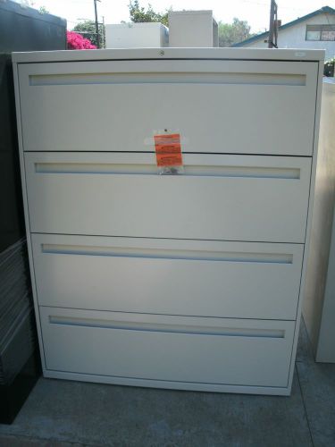 HON Beige Lateral File Cabinet 4 Drawer 700 Series Width 42&#034;x Depth19&#034;x Heigh53&#034;