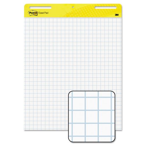 Self-stick easel pads, quad rule, 25 x 30, white, 2 30-sheet pads/carton for sale