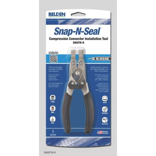 Snap-n-seal plier style coax f bnc rca termination connectors compression tool for sale