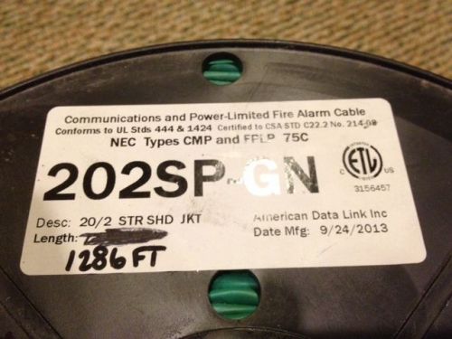 Data Link 364ft 182P-GN 18G 2C STR SHLD CMP/FPLP control cable
