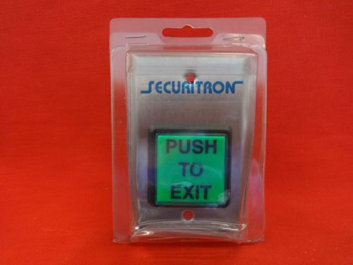 Securitron PB2E Green EXIT Push Button 2&#034; Square Momentary Single Gang New
