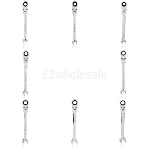 8x Flexible Head Ratchet Action Wrench Spanner Nut Tool 6/7/8/9/10/11/12/13mm