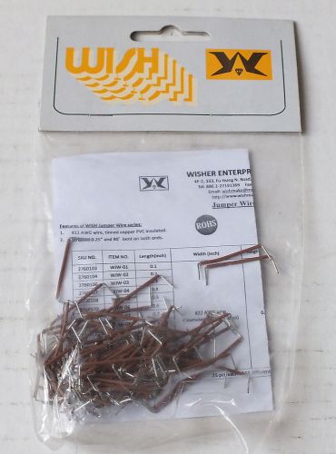 Wisher WJW-10 Jumper Wire (Package of 100, Brown) NEW
