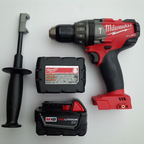 Milwaukee m18 fuel 2604-20 18v brushless hammer drill, (2) 48-11-1828 batteries for sale