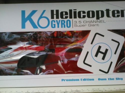 New k6 gyro super giant large huge metal helicopter remote control 3.5 channel for sale