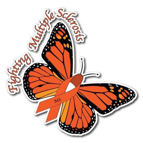 Multiple Sclerosis Awareness Butterfly T Shirt Iron-On Heat Transfer