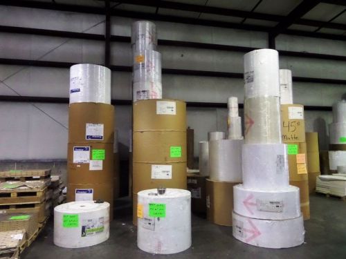 Paper roll inventory -- gloss - matte - bond aprox 232 rolls - lot for sale