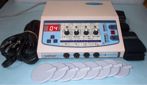 Electrotherapy Machine for Physical therapy, 4 Ch Electrotherapy 8 electrodes EL