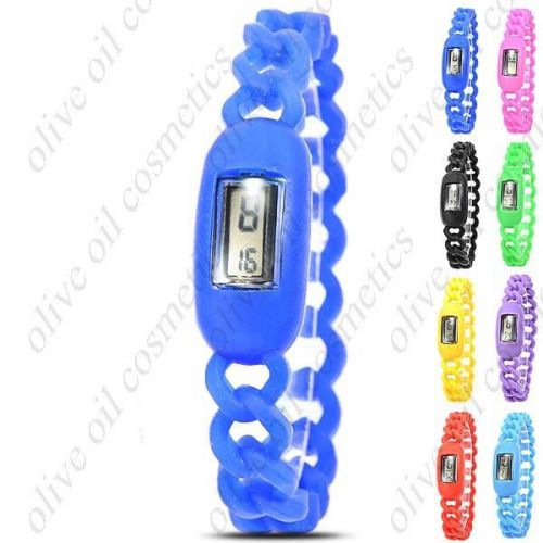 Lcd digital sport watch with silica gel band for man and woman wwt-268565 for sale