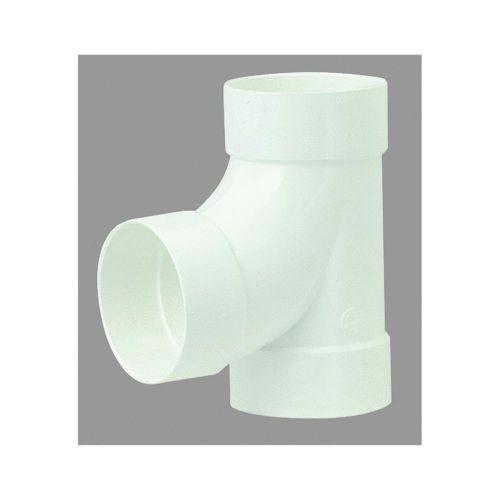 Canplas 4&#034; PVC Sanitary Tee, Sewer and Drain, 414124BC
