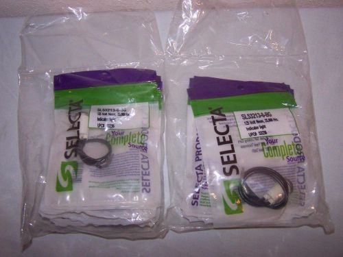 SELECTRA SL53213-6-BG GREEN INDICATOR LIGHT 125V NEW IN SEALED BAGS LOT OF 10