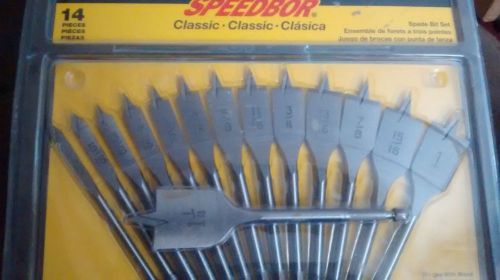 Speedbor 14-Piece High-Speed Steel Classic Spade Bit Set