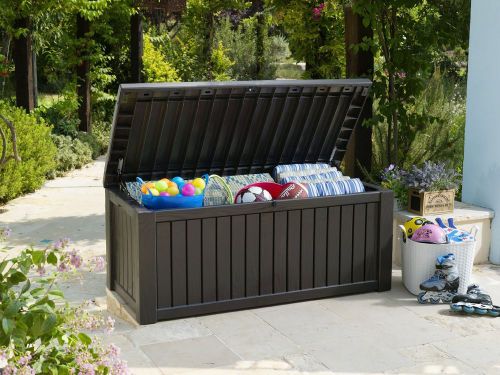 Rockwood Box Storage 150 Gallon Yard Garden Lawn Outdoor Patio Cabinet Home Prim